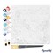 Figured'Art Mini Paint by Numbers Kit for Adults with Frame Travel Poster Santorini Sunrise Small format 8"x8" - Craft Art Painting DIY Canvas Already Stretched on a Wooden Frame
